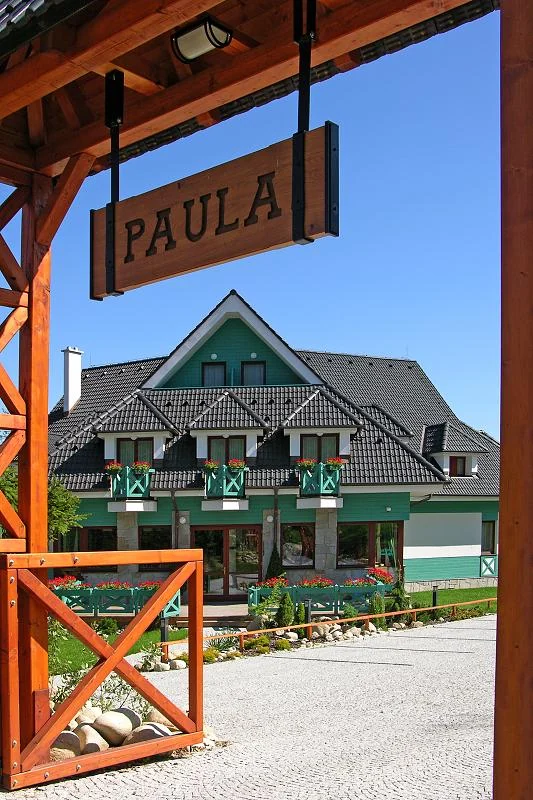 Penzión Paula pod Lomnickým štítom, drevená tabuľa s menom